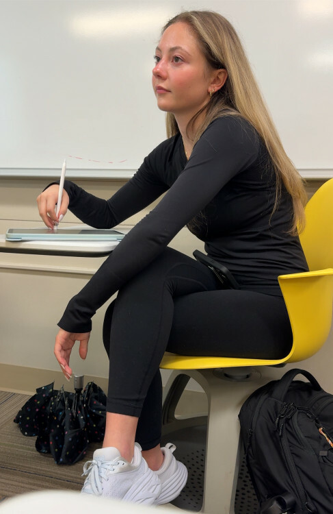 blonde college classmate candid creepshot