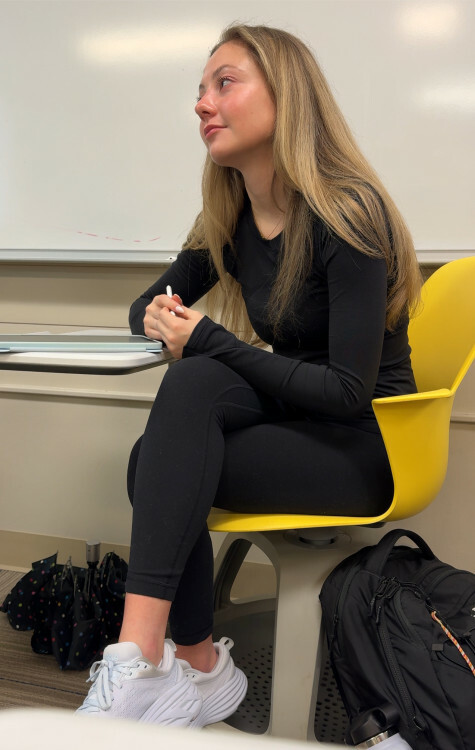 blonde college classmate candid creepshot