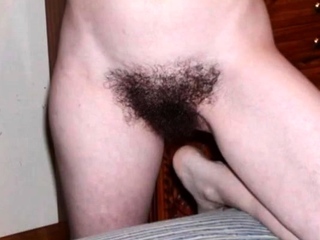 Bushy Girl’s Pussy – Close-Up View
