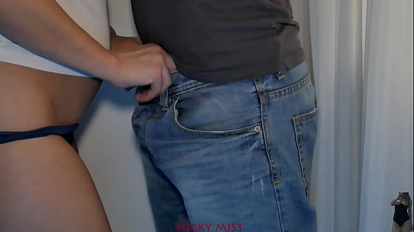 Rub stepsister pussy until cum in her panties
